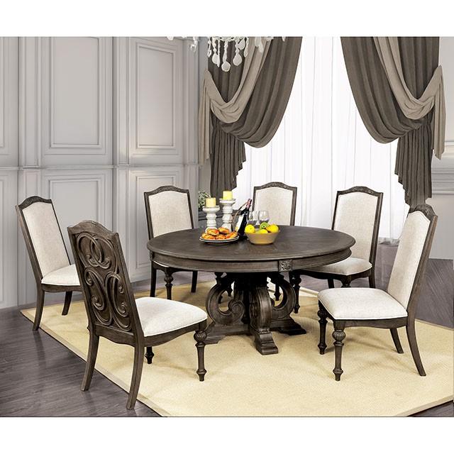 Arcadia Rustic Natural Tone Round Dining Table - Jay's Mattress Plus (NY)
