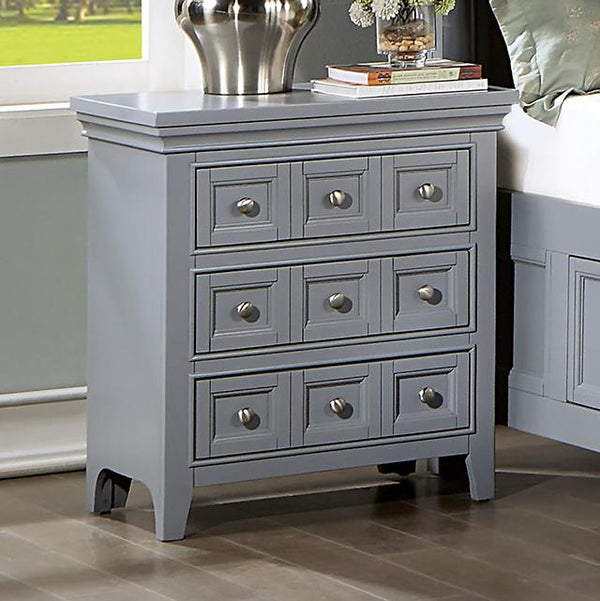 CASTLILE Night Stand w/ USB, Gray - Jay's Mattress Plus (NY)