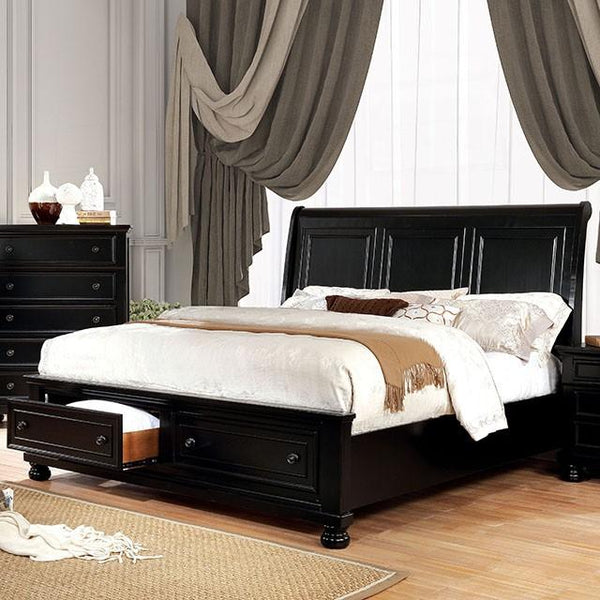 Castor Bed Black, Chrome, & White - Jay's Mattress Plus (NY)