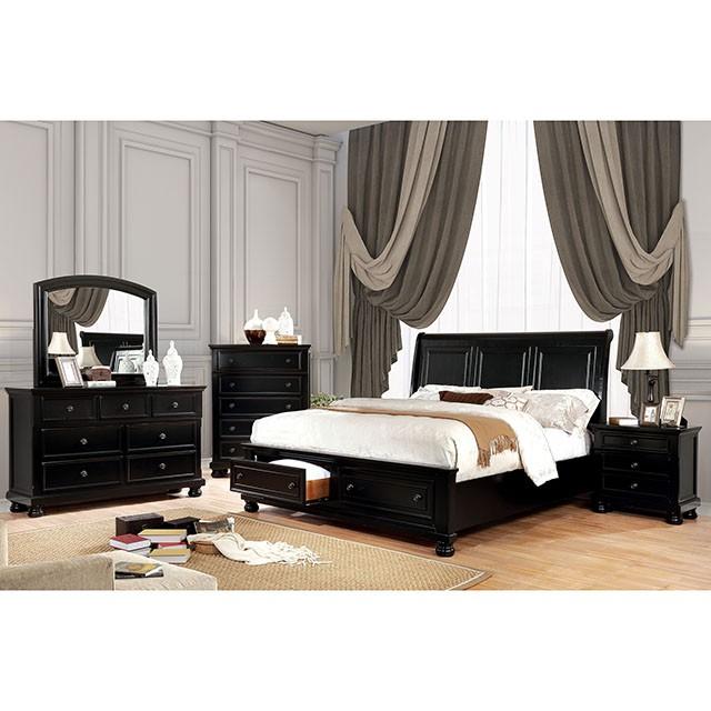 Castor Bed Black, Chrome, & White - Jay's Mattress Plus (NY)