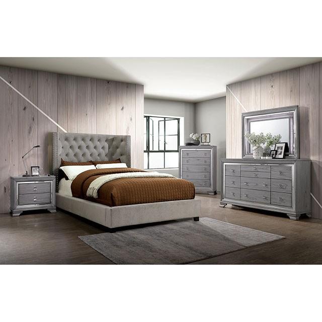 Cayla Bed Silver & Grey - Jay's Mattress Plus (NY)