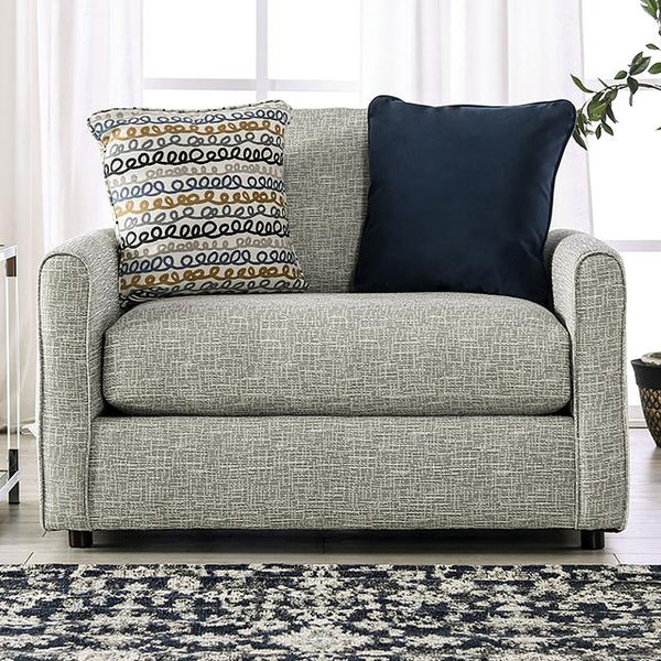 CHANCERY Chair & Half, Gray/Navy - Jay's Mattress Plus (NY)