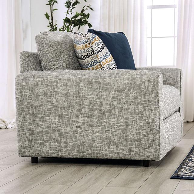 CHANCERY Chair & Half, Gray/Navy - Jay's Mattress Plus (NY)