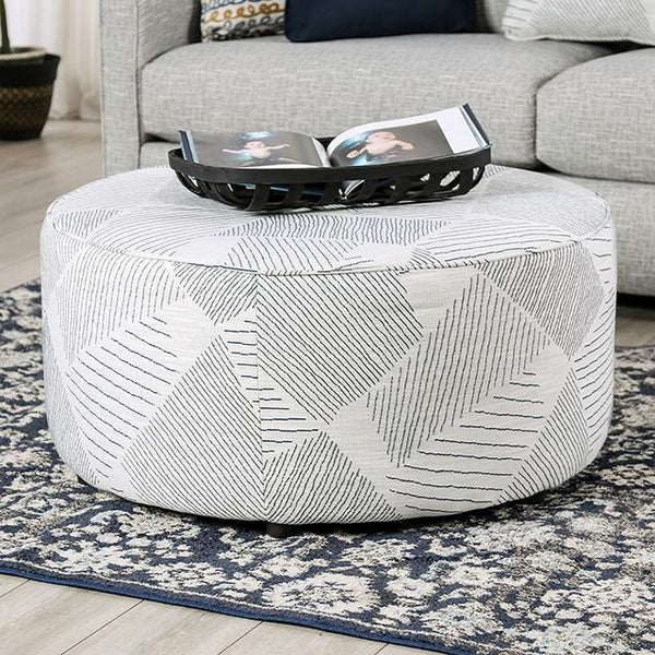 CHANCERY Ottoman, Gray/Navy - Jay's Mattress Plus (NY)
