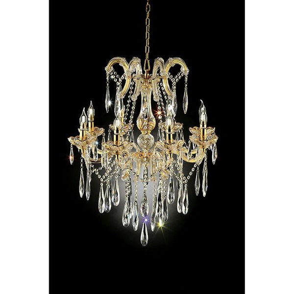 Christiana Gold 35"H Ceiling Lamp Gold, Hanging Crystal - Jay's Mattress Plus (NY)