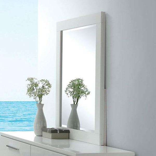 Christie Glossy White Mirror - Jay's Mattress Plus (NY)