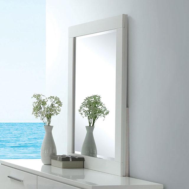 Christie Glossy White Mirror - Jay's Mattress Plus (NY)