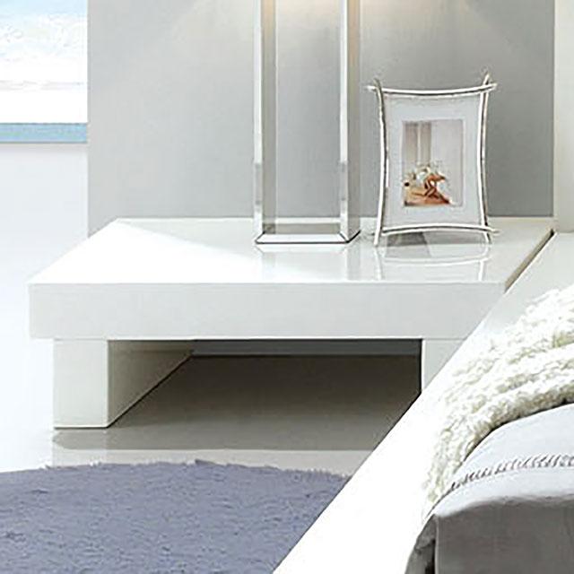 Christie Glossy White Night Stand - Jay's Mattress Plus (NY)