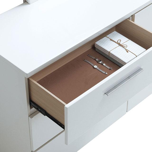 Christie Glossy White Dresser - Jay's Mattress Plus (NY)
