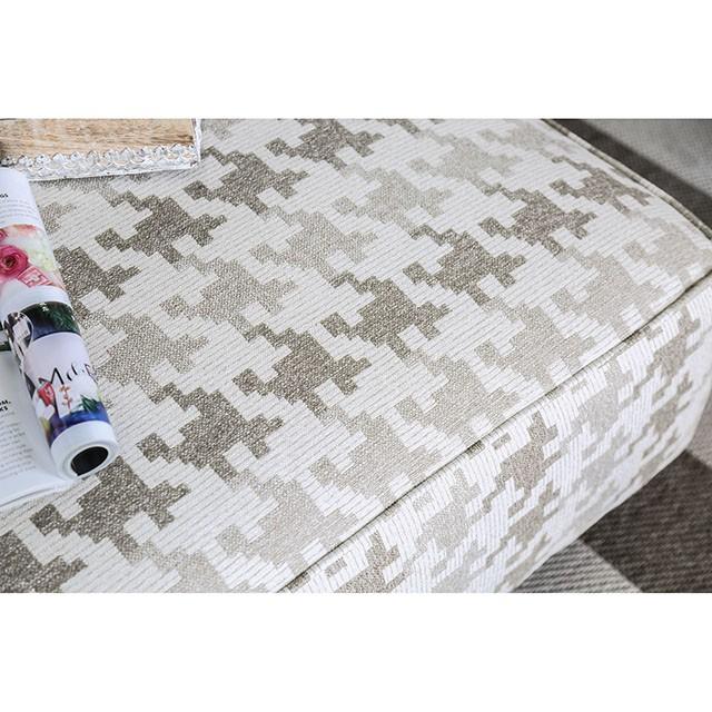 Christine Light Gray/Pattern Ottoman - Jay's Mattress Plus (NY)