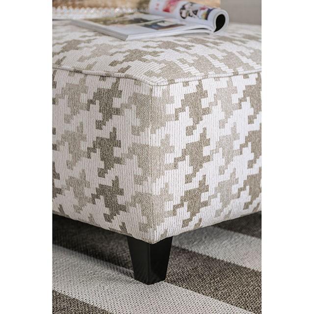 Christine Light Gray/Pattern Ottoman - Jay's Mattress Plus (NY)