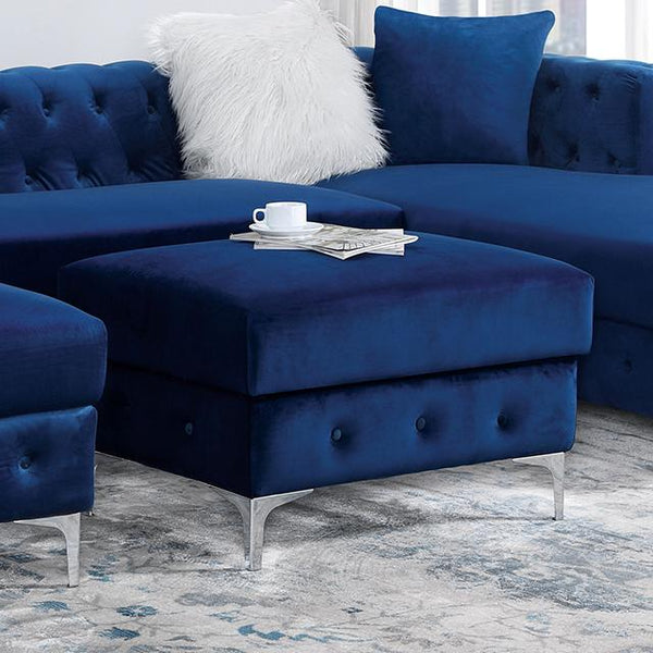 CIABATTONI Ottoman, Navy - Jay's Mattress Plus (NY)