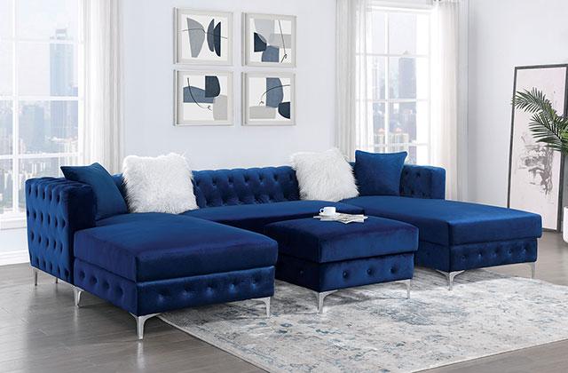 CIABATTONI Sectional, Navy - Jay's Mattress Plus (NY)