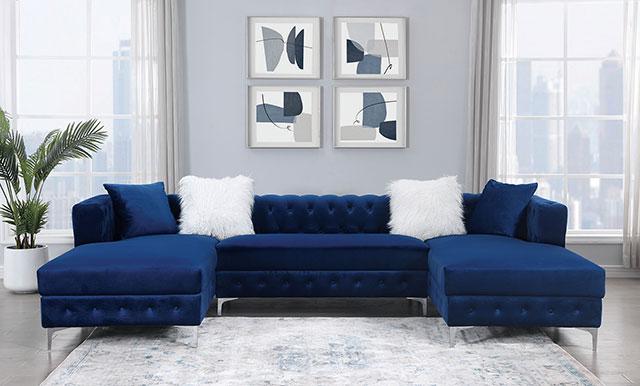 CIABATTONI Sectional, Navy - Jay's Mattress Plus (NY)