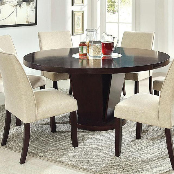 Cimma Espresso Round Dining Table - Jay's Mattress Plus (NY)