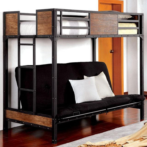 CLAPTON Black Twin Bed w/ Futon Base - Jay's Mattress Plus (NY)
