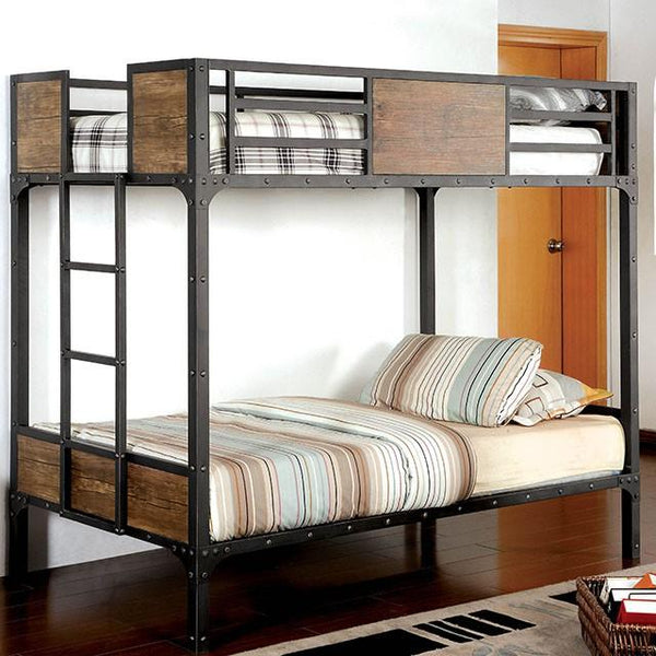 CLAPTON Black Twin/Twin Bunk Bed - Jay's Mattress Plus (NY)