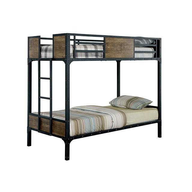 CLAPTON Black Twin/Twin Bunk Bed - Jay's Mattress Plus (NY)