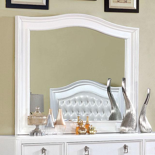 Ariston Mirror White, Silver, & Black - Jay's Mattress Plus (NY)
