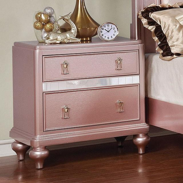 Ariston Rose Gold Night Stand - Jay's Mattress Plus (NY)