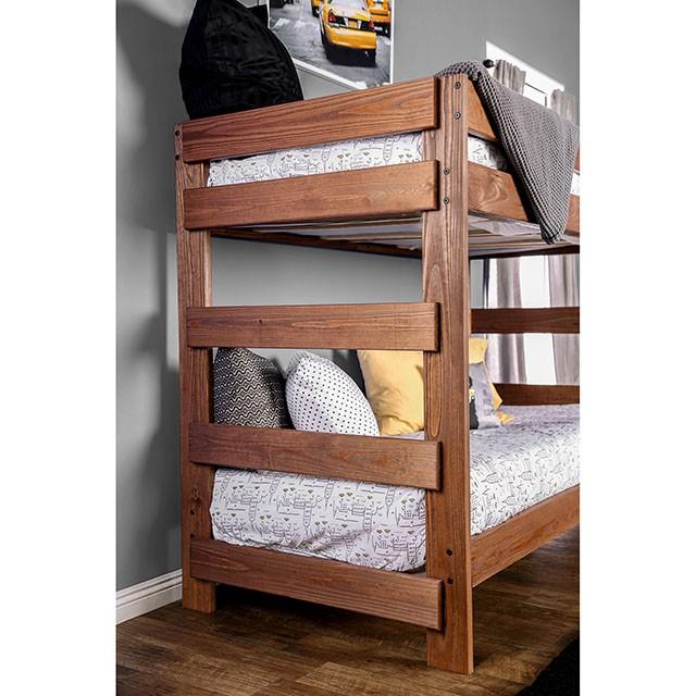 Arlette Twin/Twin Bunk Bed Brown, Black, Gray, & White - Jay's Mattress Plus (NY)