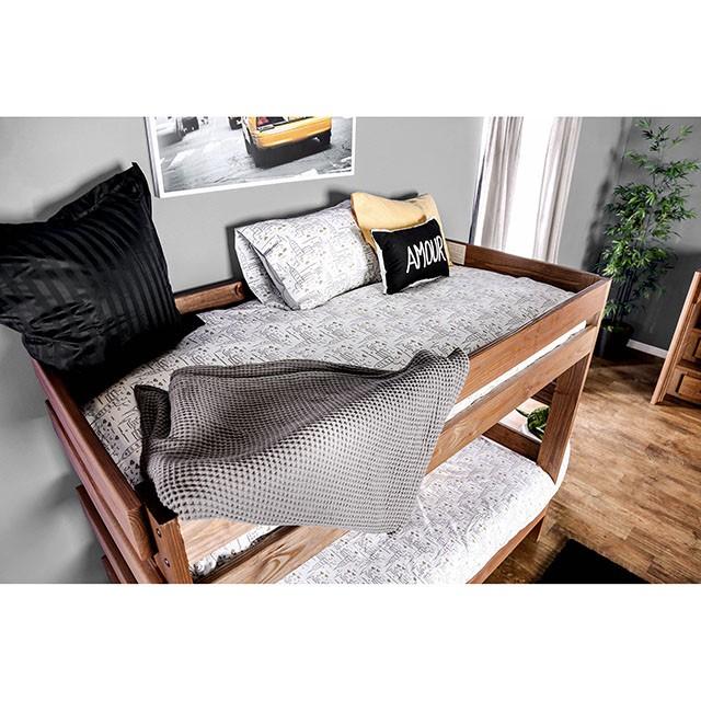 Arlette Twin/Twin Bunk Bed Brown, Black, Gray, & White - Jay's Mattress Plus (NY)