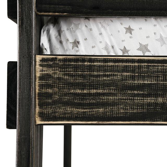 Arlette Twin/Twin Bunk Bed Brown, Black, Gray, & White - Jay's Mattress Plus (NY)