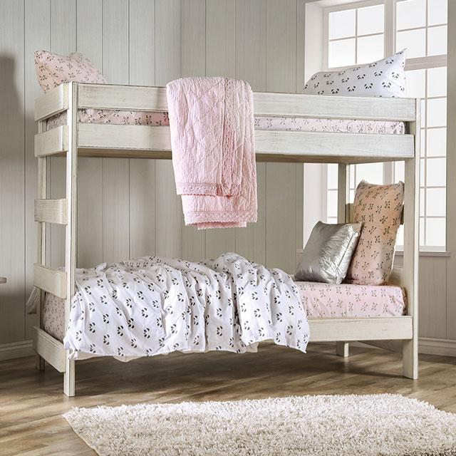 Arlette Twin/Twin Bunk Bed Brown, Black, Gray, & White - Jay's Mattress Plus (NY)