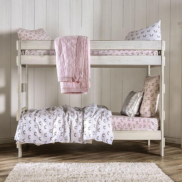 Arlette Twin/Twin Bunk Bed Brown, Black, Gray, & White - Jay's Mattress Plus (NY)