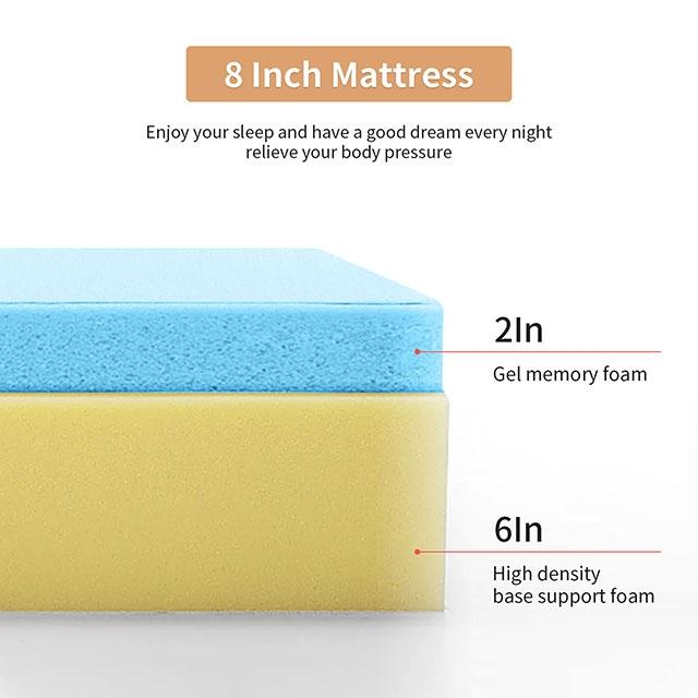 Artemisia 8" Memory Foam Mattress White - Jay's Mattress Plus (NY)