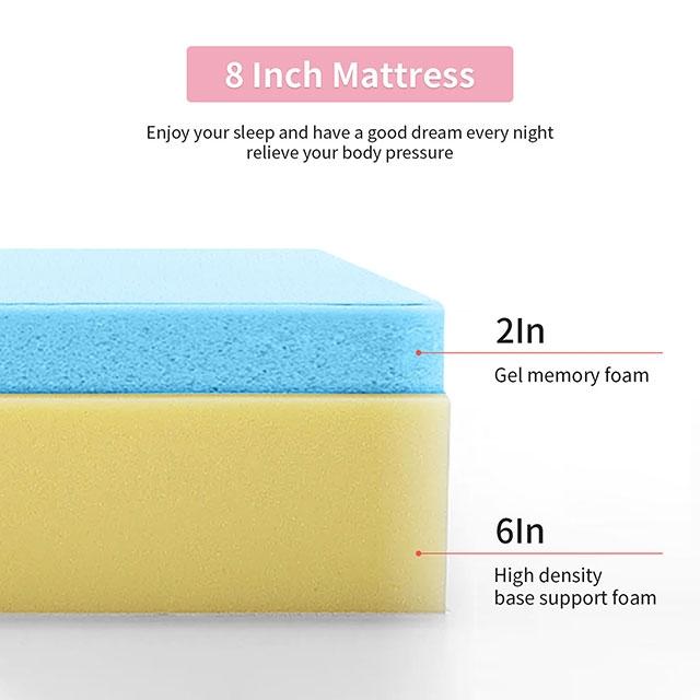 Artemisia 8" Memory Foam Mattress White - Jay's Mattress Plus (NY)