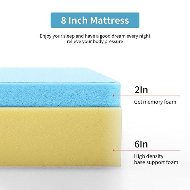 Artemisia 8" Memory Foam Mattress White - Jay's Mattress Plus (NY)