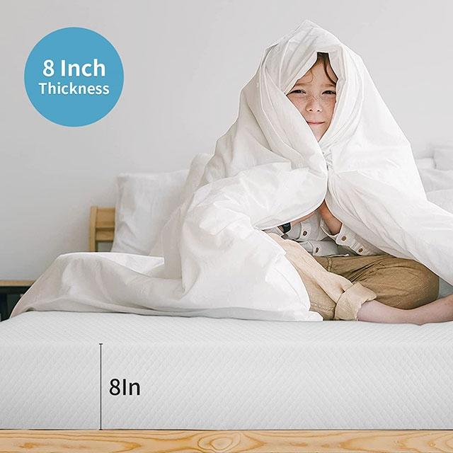 Artemisia 8" Memory Foam Mattress White - Jay's Mattress Plus (NY)