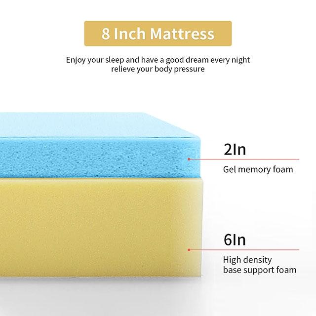 Artemisia 8" Memory Foam Mattress White - Jay's Mattress Plus (NY)