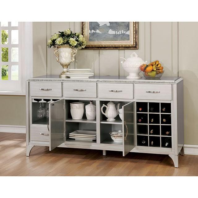 DIOCLES Silver/Gray Server - Jay's Mattress Plus (NY)