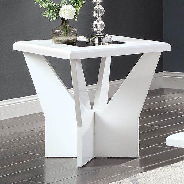 DUBENDORF End Table, White - Jay's Mattress Plus (NY)