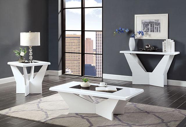 DUBENDORF End Table, White - Jay's Mattress Plus (NY)