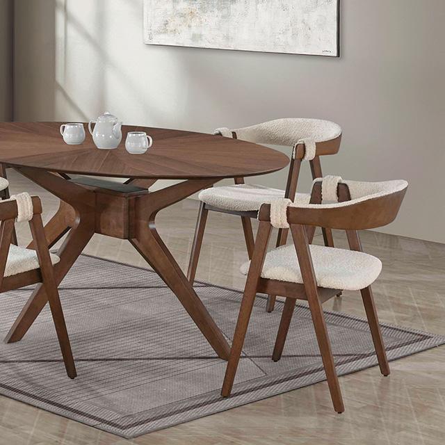 Ebikon 5 Pc Dining Table Set Walnut - Jay's Mattress Plus (NY)