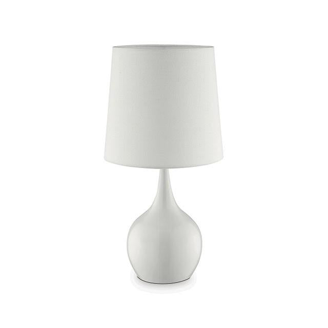 Edie White 23.5"H Glossy White Table Lamp - Jay's Mattress Plus (NY)