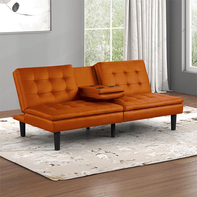 Eidsberg Futon Sofa Bed Orange, Grey, Brown, & Black - Jay's Mattress Plus (NY)