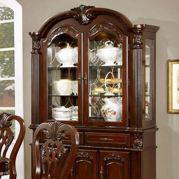 ELANA Brown Cherry Hutch & Buffet, Cherry - Jay's Mattress Plus (NY)