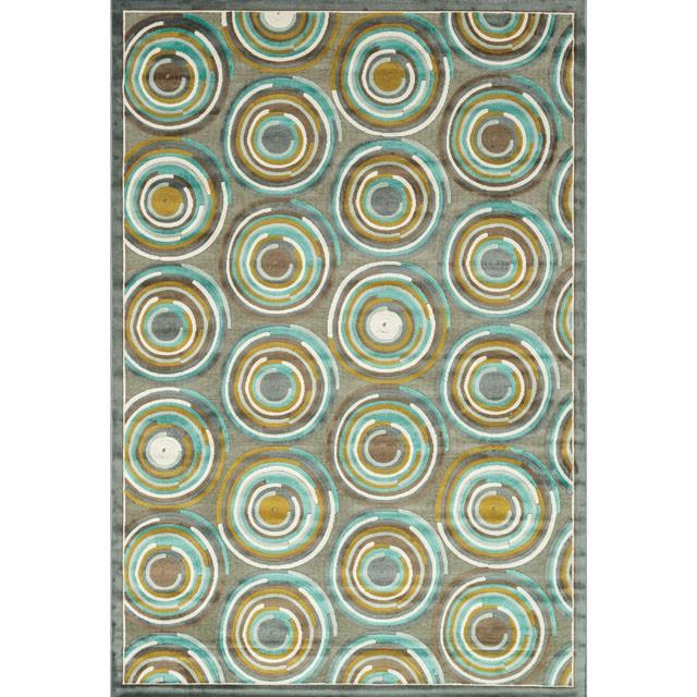Atlas Rug Gray/ Aqua - Jay's Mattress Plus (NY)
