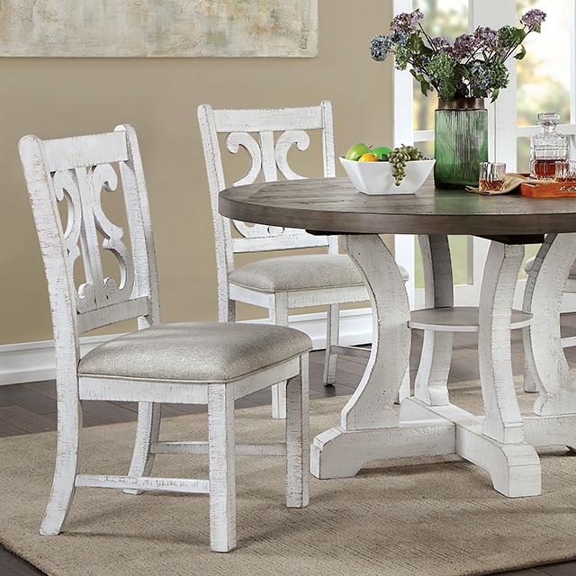 AULETTA Round Dining Table, Gray - Jay's Mattress Plus (NY)