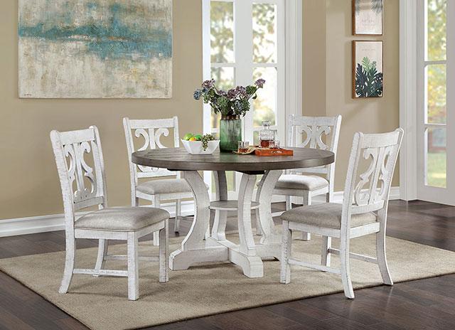 AULETTA Round Dining Table, Gray - Jay's Mattress Plus (NY)