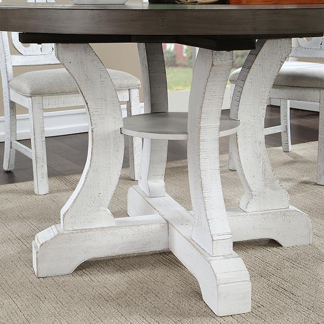 AULETTA Round Dining Table, Gray - Jay's Mattress Plus (NY)