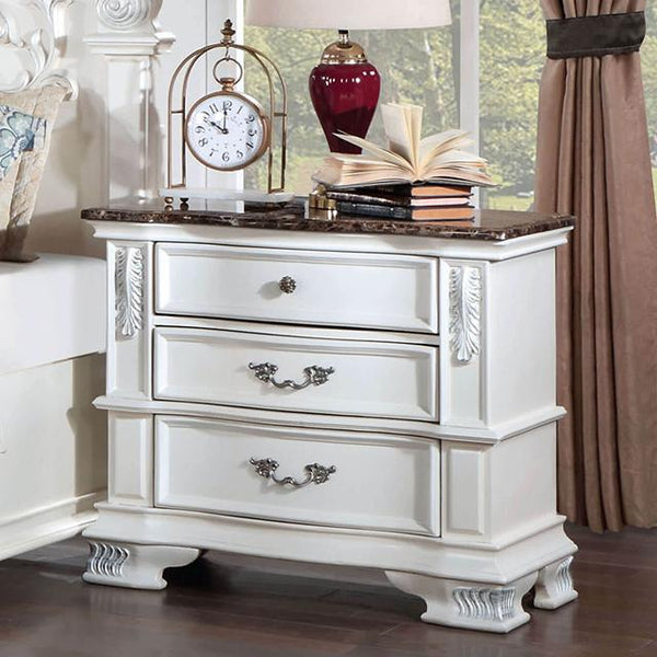 ESPARANZA Night Stand, Pearl White - Jay's Mattress Plus (NY)