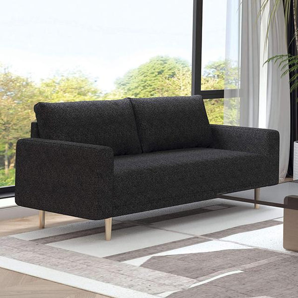 ELVERUM Loveseat, Black - Jay's Mattress Plus (NY)