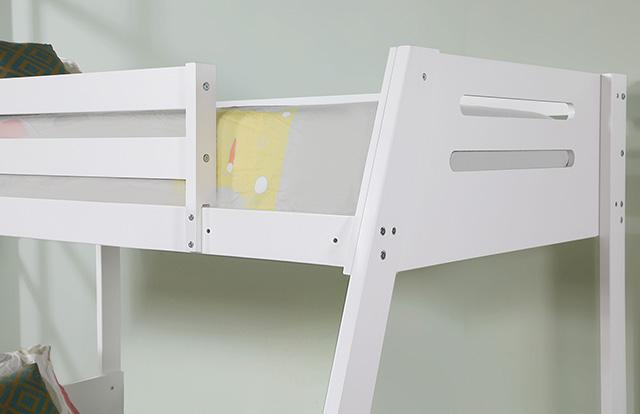 Emilee Twin/Full Bunk Bed White, Grey, Espresso, & Black - Jay's Mattress Plus (NY)