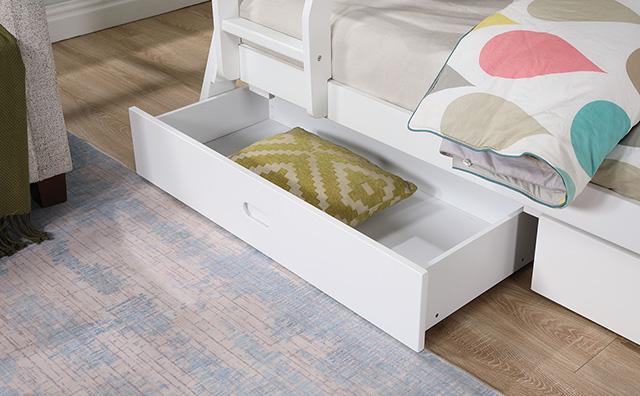 Emilee Twin/Full Bunk Bed White, Grey, Espresso, & Black - Jay's Mattress Plus (NY)