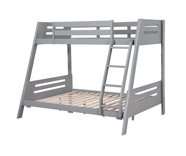 Emilee Twin/Full Bunk Bed White, Grey, Espresso, & Black - Jay's Mattress Plus (NY)